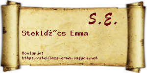 Steklács Emma névjegykártya
