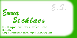 emma steklacs business card